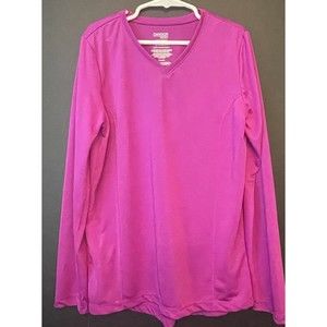 Girl's Danskin Drimore Long-Sleeve Top Activewear Size 10/12 Purple Polyester